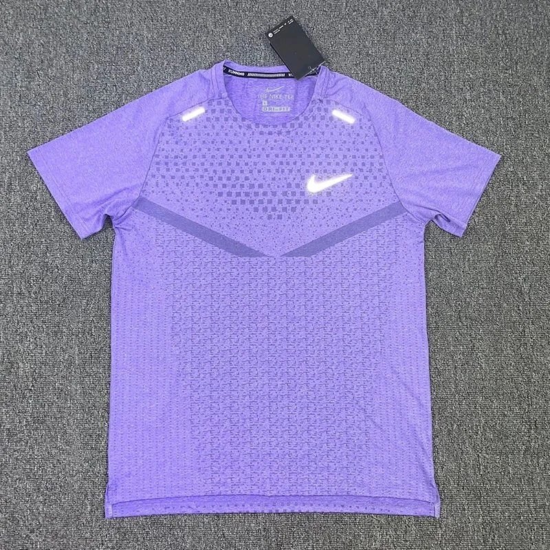 Nike Dri-FIT Tech T-Shirt Purple Activewear Top - 1