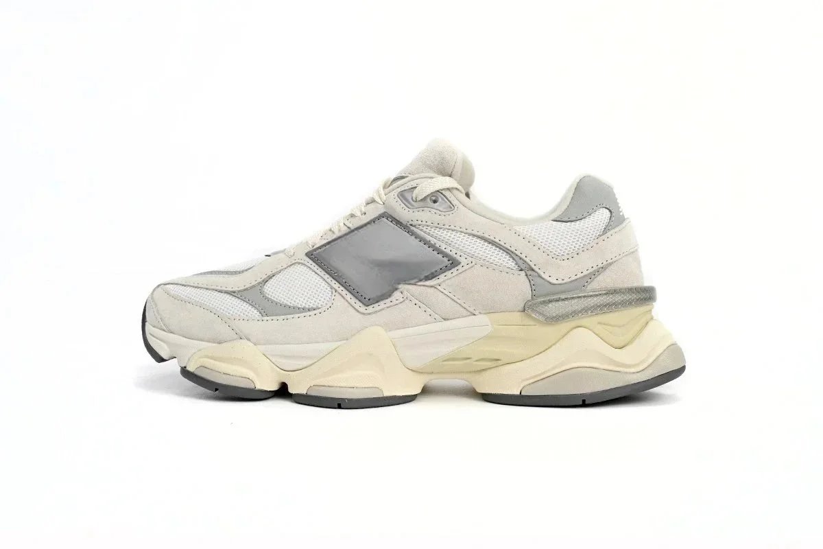 New Balance 9060 Beige Gray Chunky Sneakers - 1
