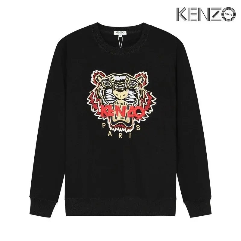 Kenzo Tiger Embroidered Black Hoodie - 11
