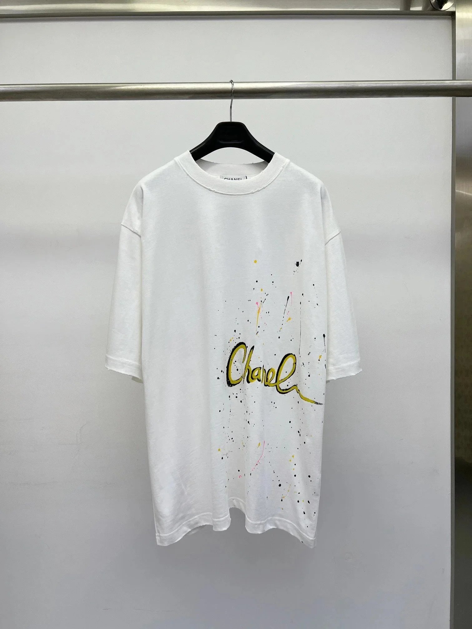 Chanel Boutique Embroidered Logo Navy T-Shirt - 7