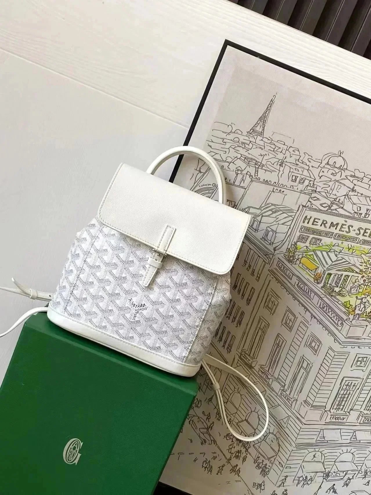 Goyard Saint Louis Tote Bag Gray Canvas with Mini Pouch Set - 10