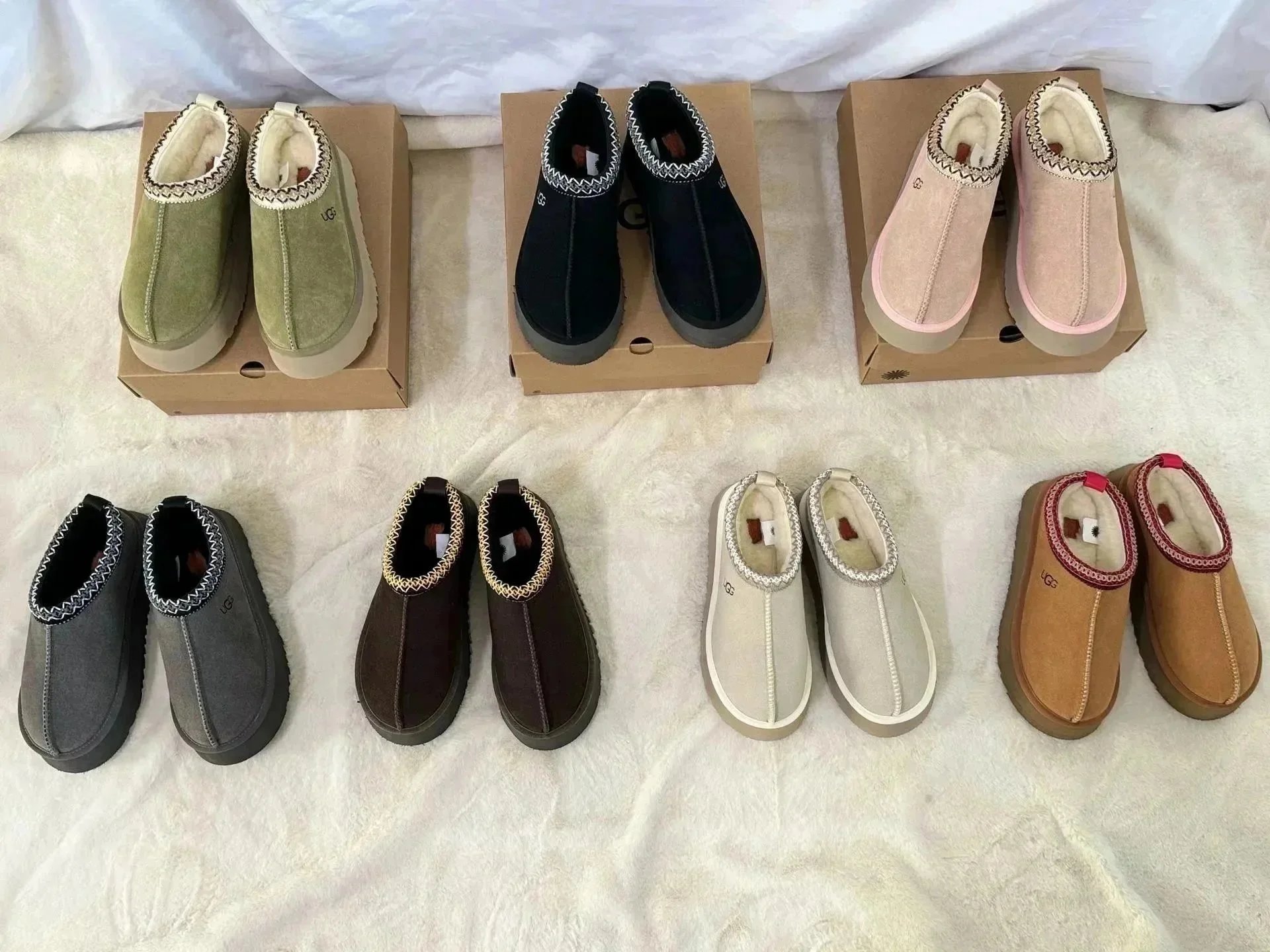 UGG Tasman Sparkle Beige Slip-On Slippers - 4