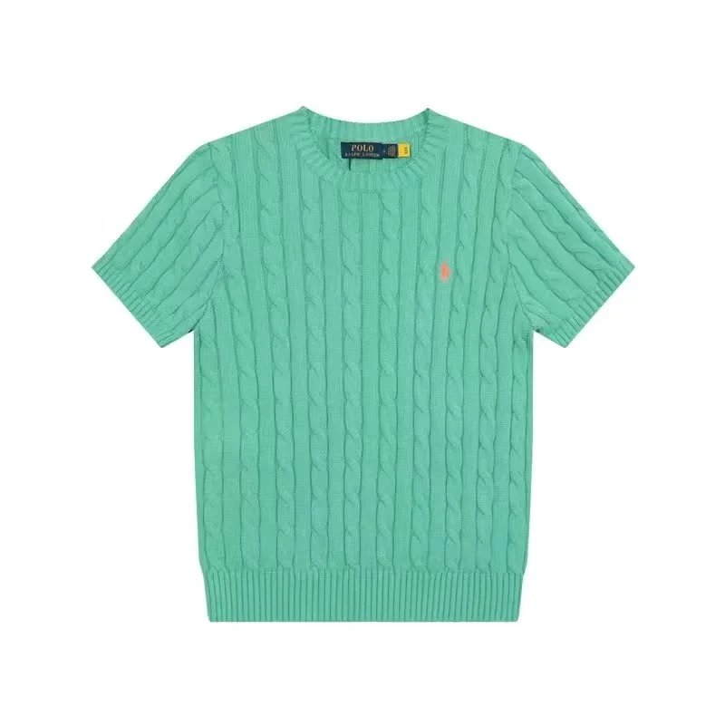 Polo Ralph Lauren Cable Knit Short-Sleeve Sweater Royal Blue - 7