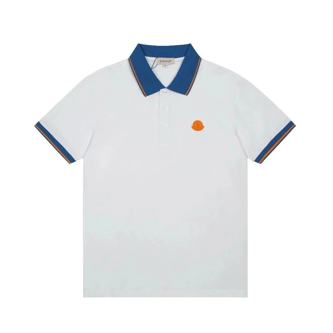 Moncler Logo Collar Polo White - 5