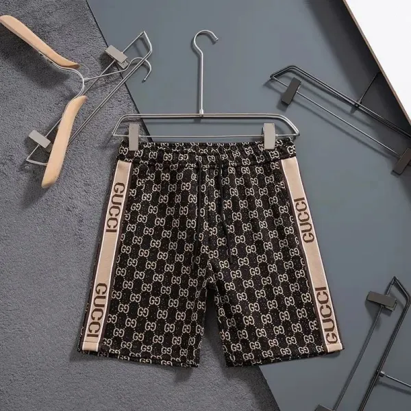 Gucci GG Monogram Tape-Trimmed Shorts Black - 1