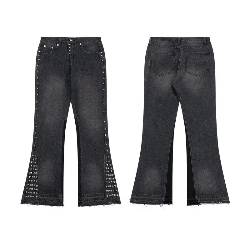 Gallery Dept Patchwork Splatter-Dye Wide-Leg Jeans - 7