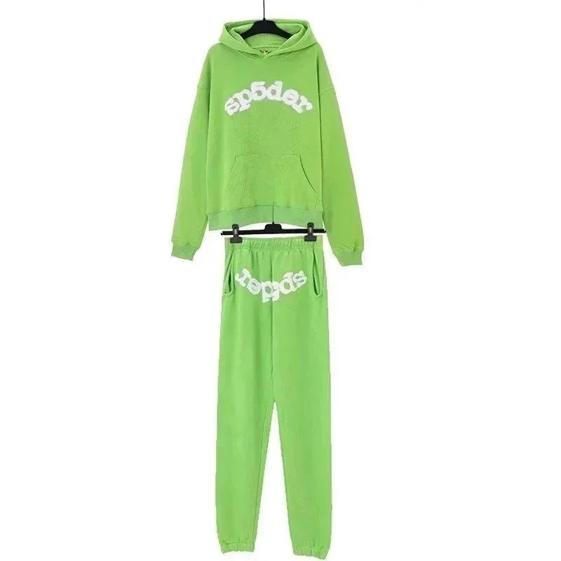 Pink! Spiderweb Graphic Hoodie and Sweatpants Set Pink - 4