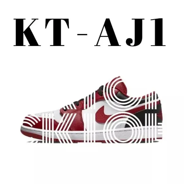 Air Jordan 1 Low Chicago Red White Black Sneakers - 1