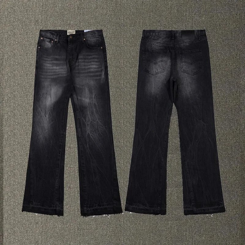 Gallery Dept Black Distressed Flared Jeans