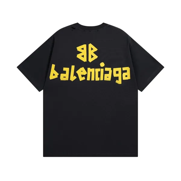 Balenciaga BB Logo Oversized T-Shirt Black - 1