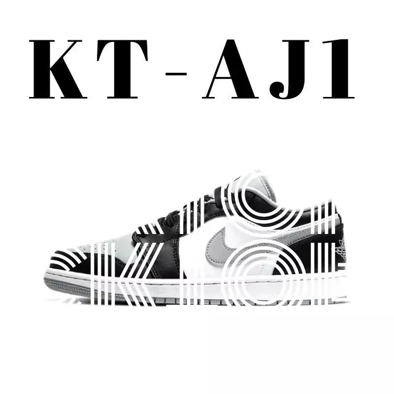 Nike Air Jordan 1 Low 'KT-AJ1' Black White Gray Sneakers