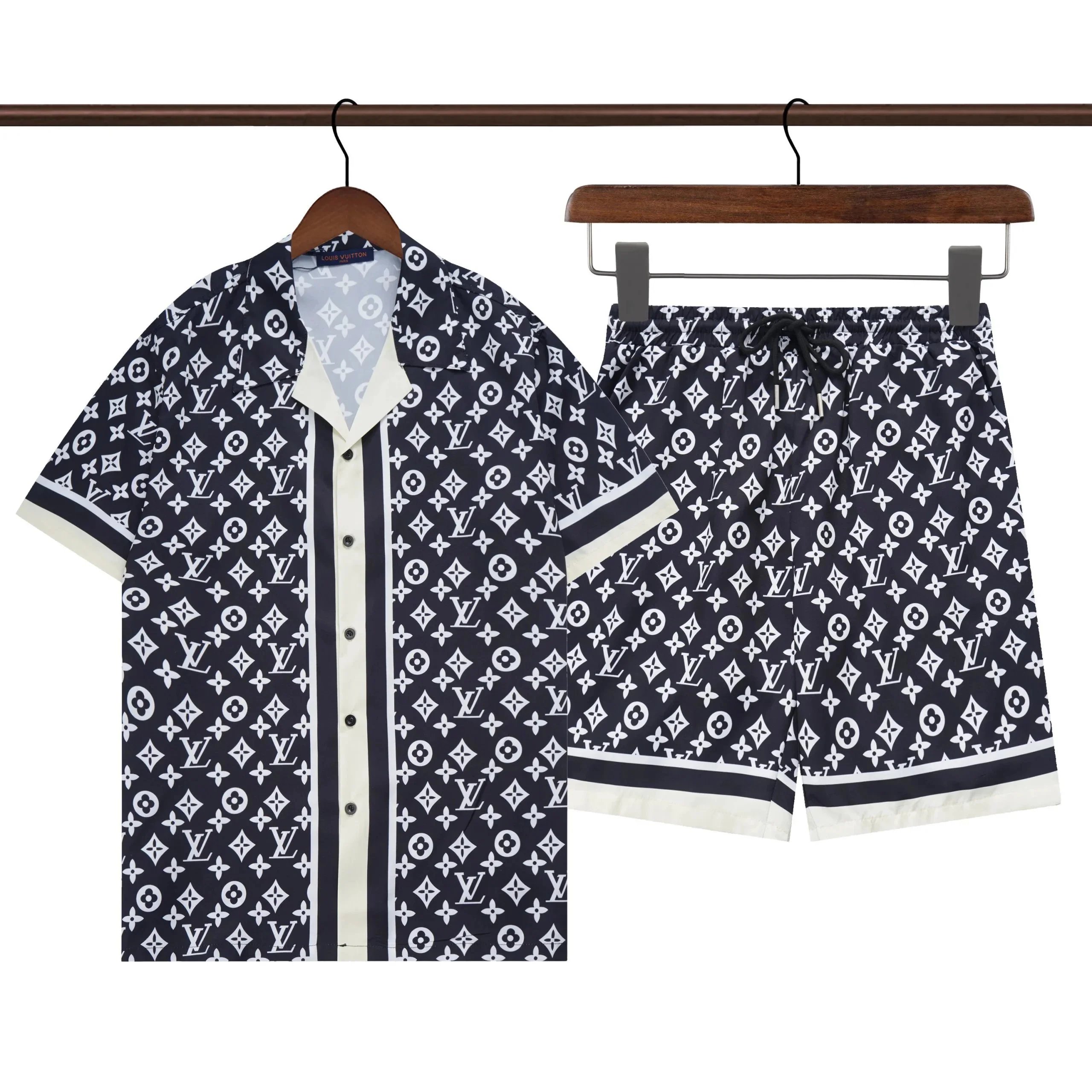 Gucci GG Marmont Print Short-Sleeve Shirt Navy Multicolor - 7