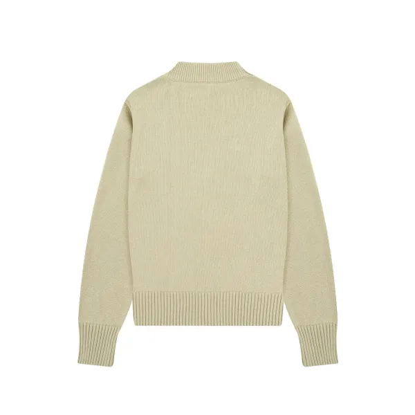 Ami Paris Heart Logo Knit Cardigan White - 9