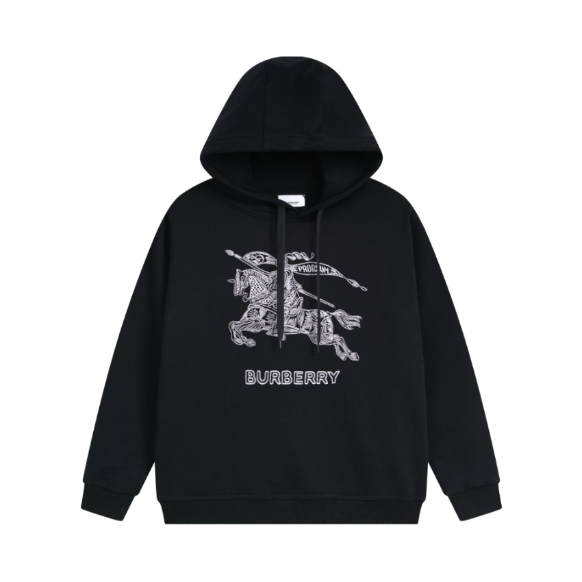 Moncler Logo Embroidered Black Hoodie - 3