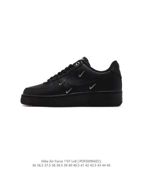 Nike Air Force 1 '07 Lv8 Black Sneakers - 1