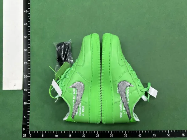 Off-White x Nike Air Force 1 Low Volt Green Sneakers - 1