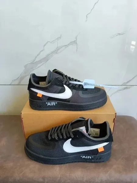 Nike x Off-White Air Force 1 Low Black Sneakers - 1
