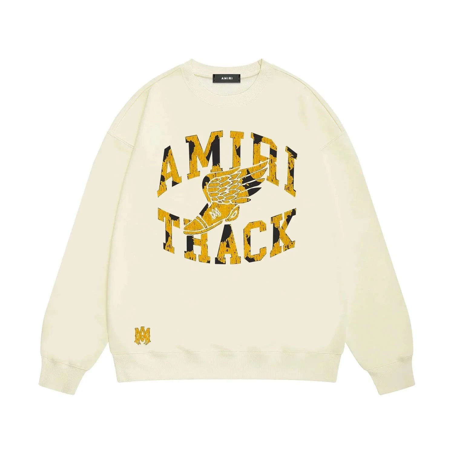 Amiri Track Arch Logo Cream Hoodie - 1