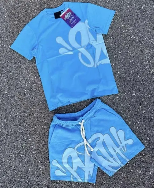Gallery Dept x SYNA.TRIBE Blue Graffiti Print Casual Set - 1