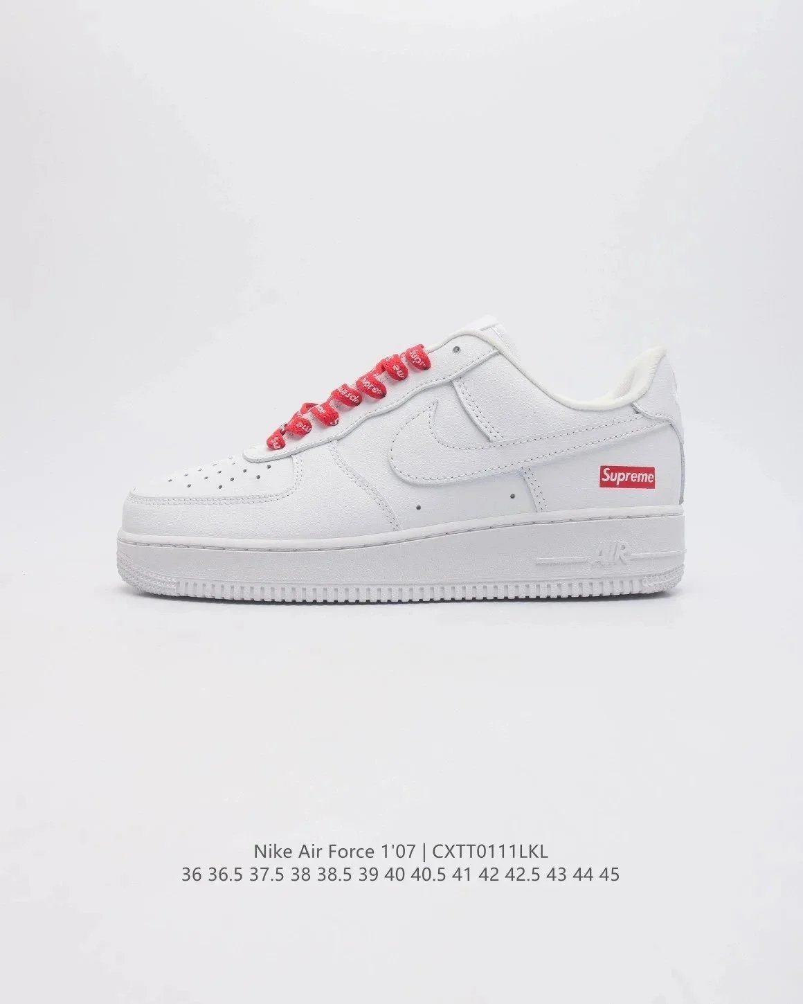 Nike Air Force 1 '07 Cherry Hearts White Burgundy Sneakers - 2