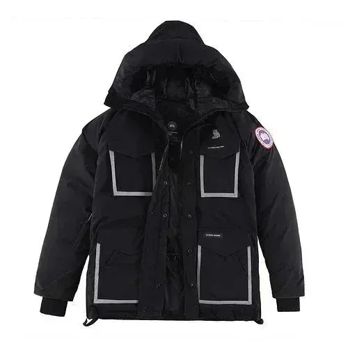 Canada Goose Expedition Parka Navy Blue Fur-Trimmed Down Jacket - 5