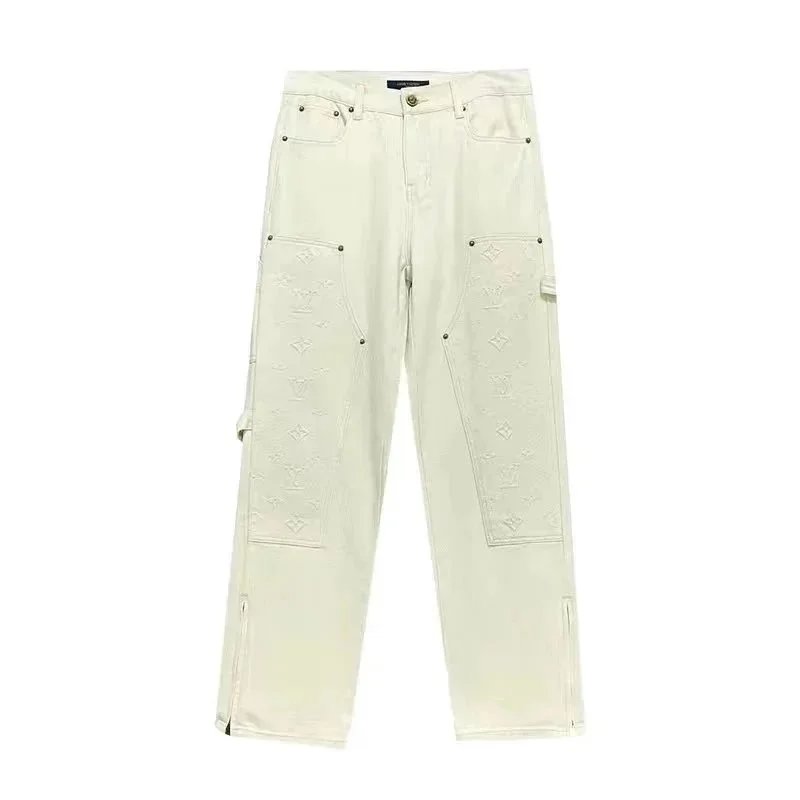 Louis Vuitton Monogram Embossed Black Denim Jeans - 4
