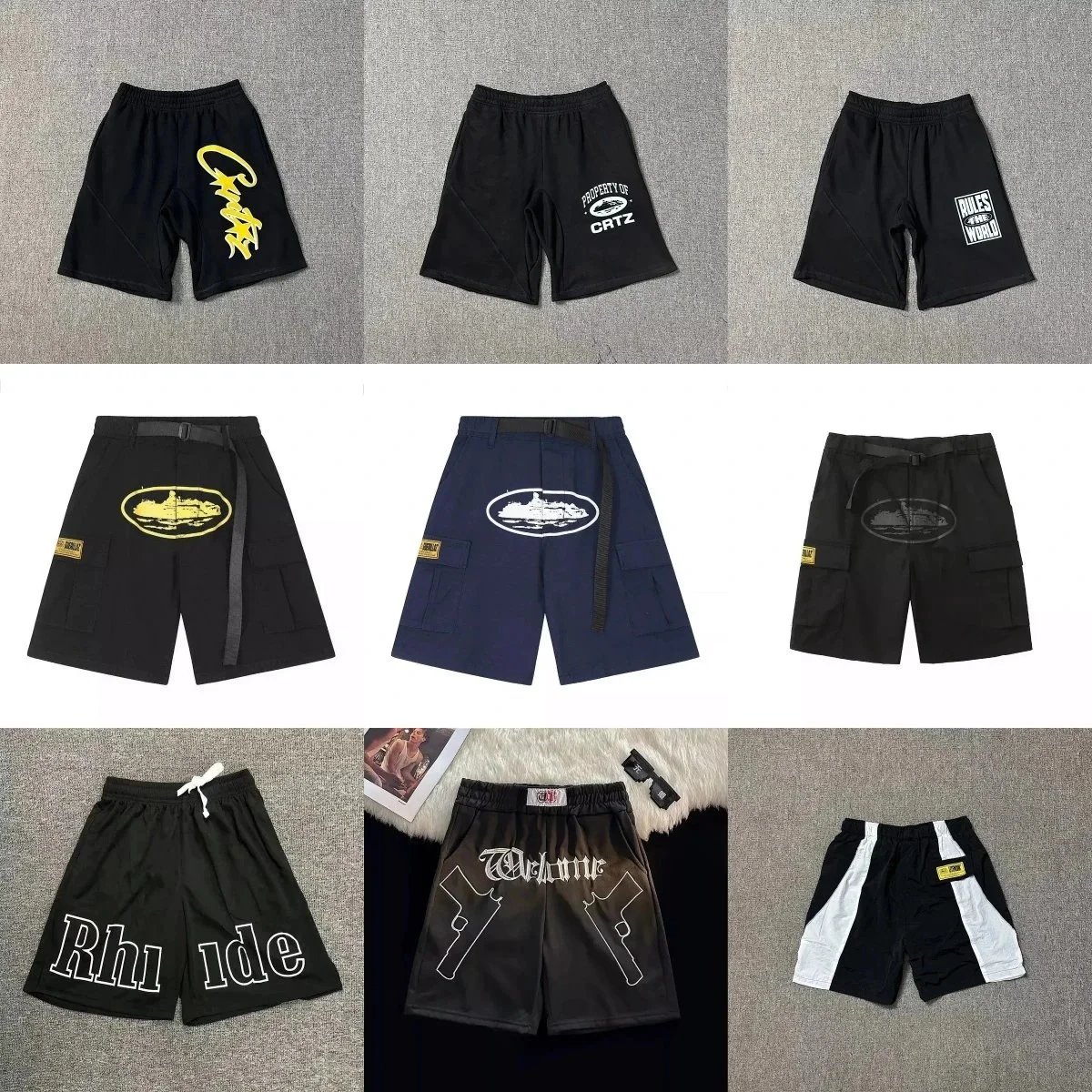 Multi-Brand Streetwear Shorts Collection