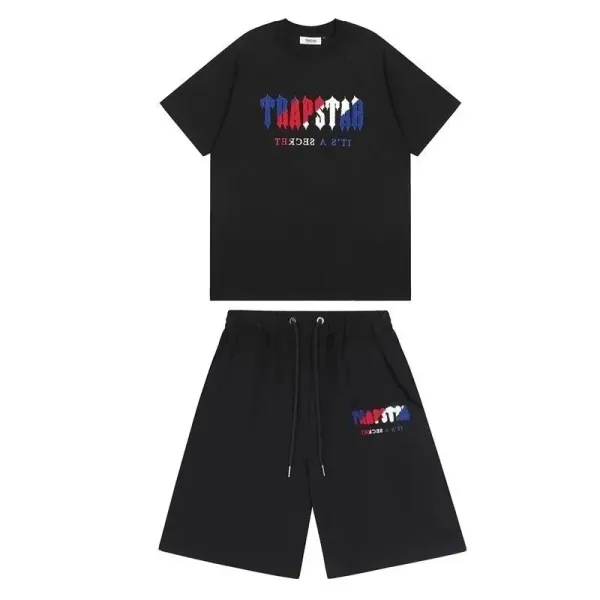 Trapstar It's A Secret Black Graphic T-Shirt and Shorts Set - 1