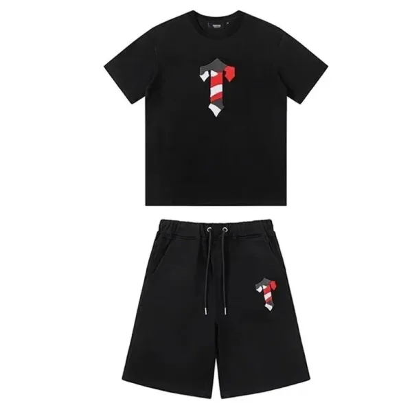 Saint Tears Graphic Logo T-Shirt and Shorts Set Black - 1