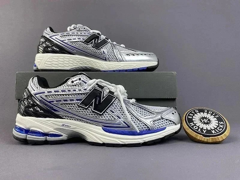 New Balance 1906R Gray Navy White Running Shoes - 5