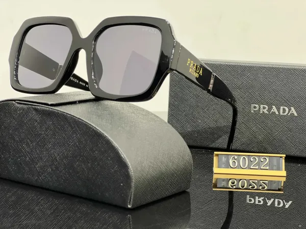 Prada PR 6022 Black Oversized Square Sunglasses - 1