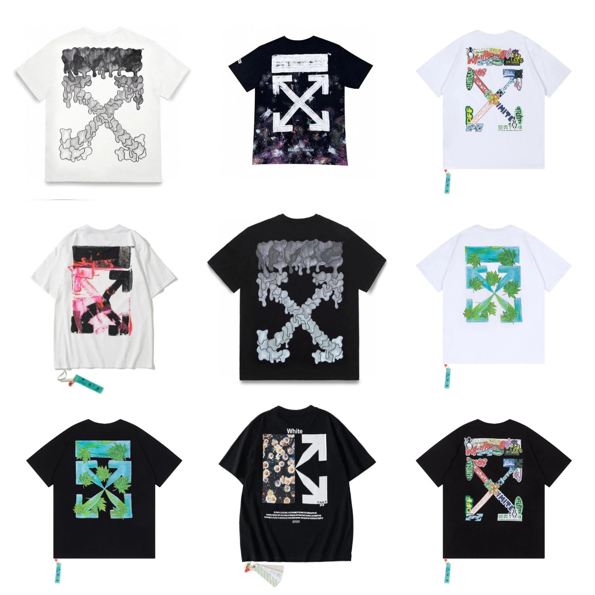Off-White Multi-Print Arrow Graphic White T-Shirt - 2