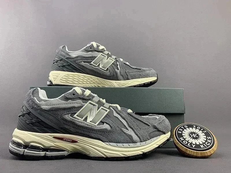 New Balance 1906R Gray Navy White Running Shoes - 6