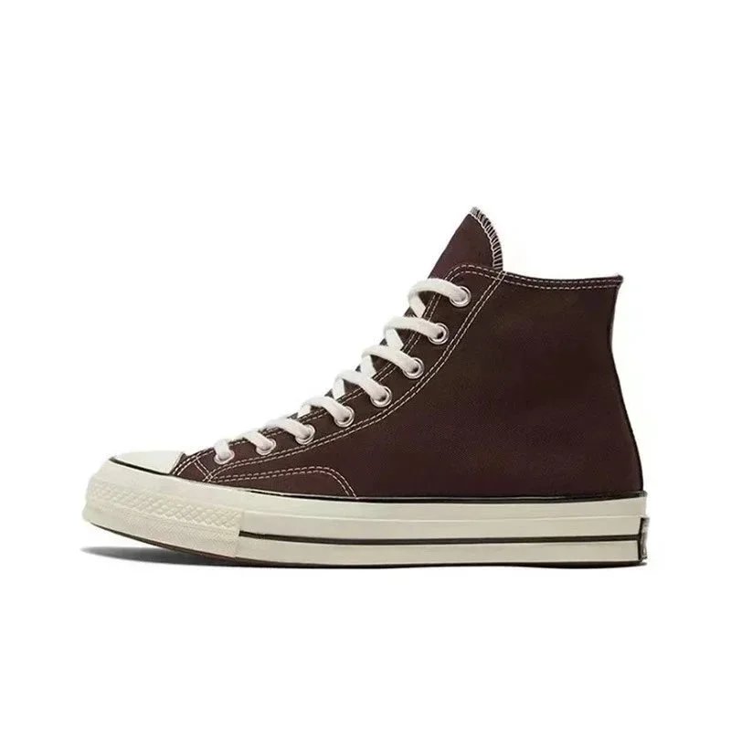 Converse Chuck 70 High Burgundy Canvas Sneakers - 1