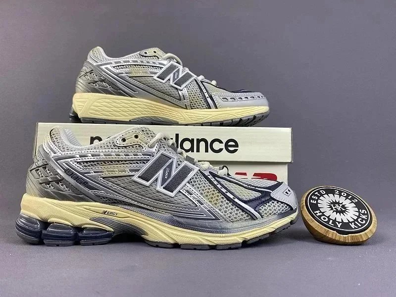 New Balance 2002R x Holy Kicks Gray Yellow Running Shoes - 1