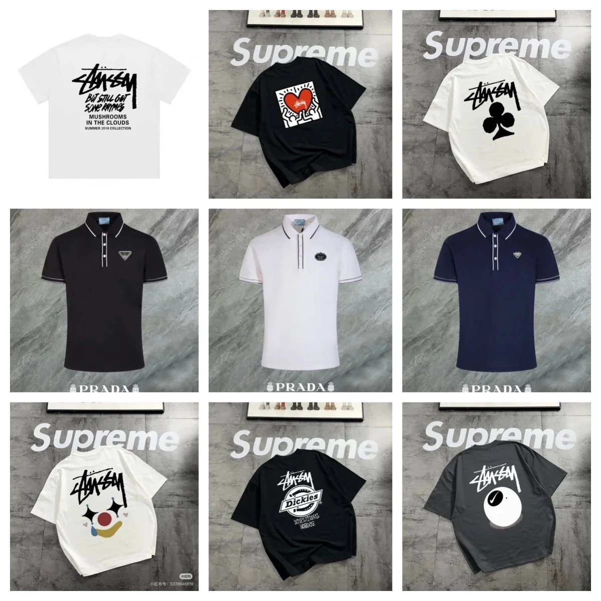 Stussy Graphic Print Crew Neck T-Shirt