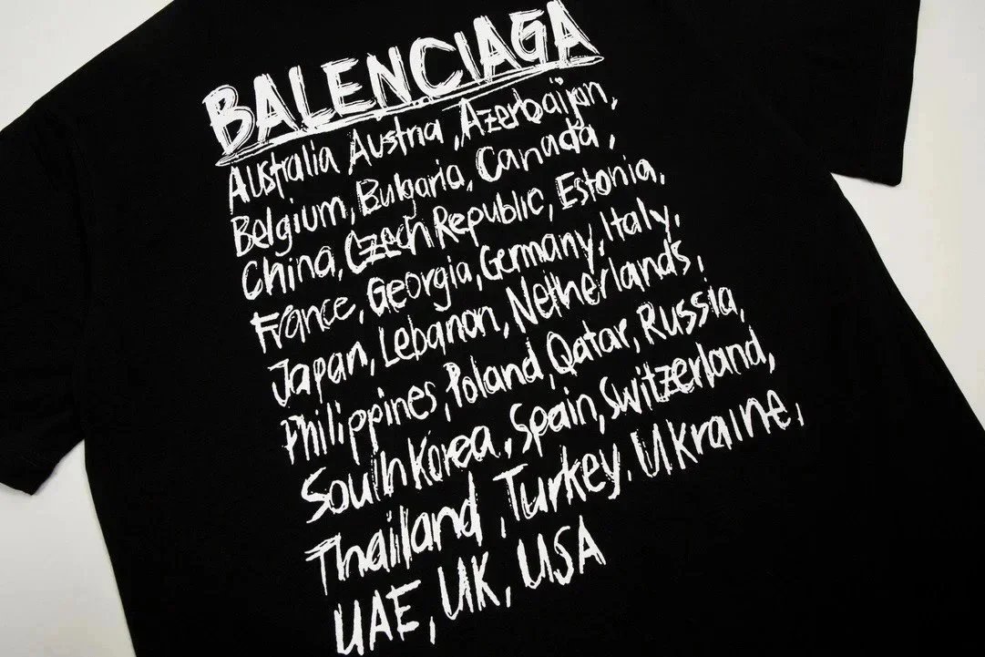 Balenciaga BB Logo Print Black T-Shirt - 6