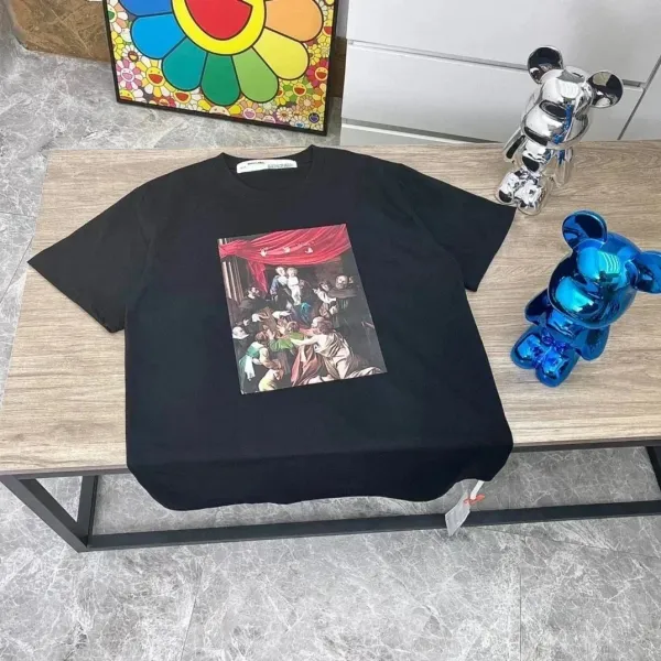 Off-White x Caravaggio The Calling of Saint Matthew Graphic T-Shirt Black - 1