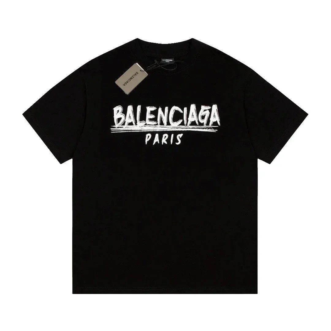 Balenciaga BB Logo Print Black T-Shirt - 3
