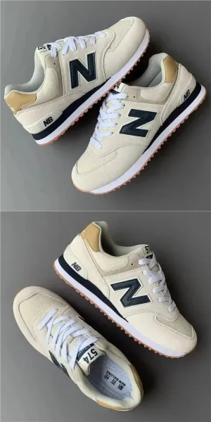 New Balance 574 Reflective Black Sneakers - 5