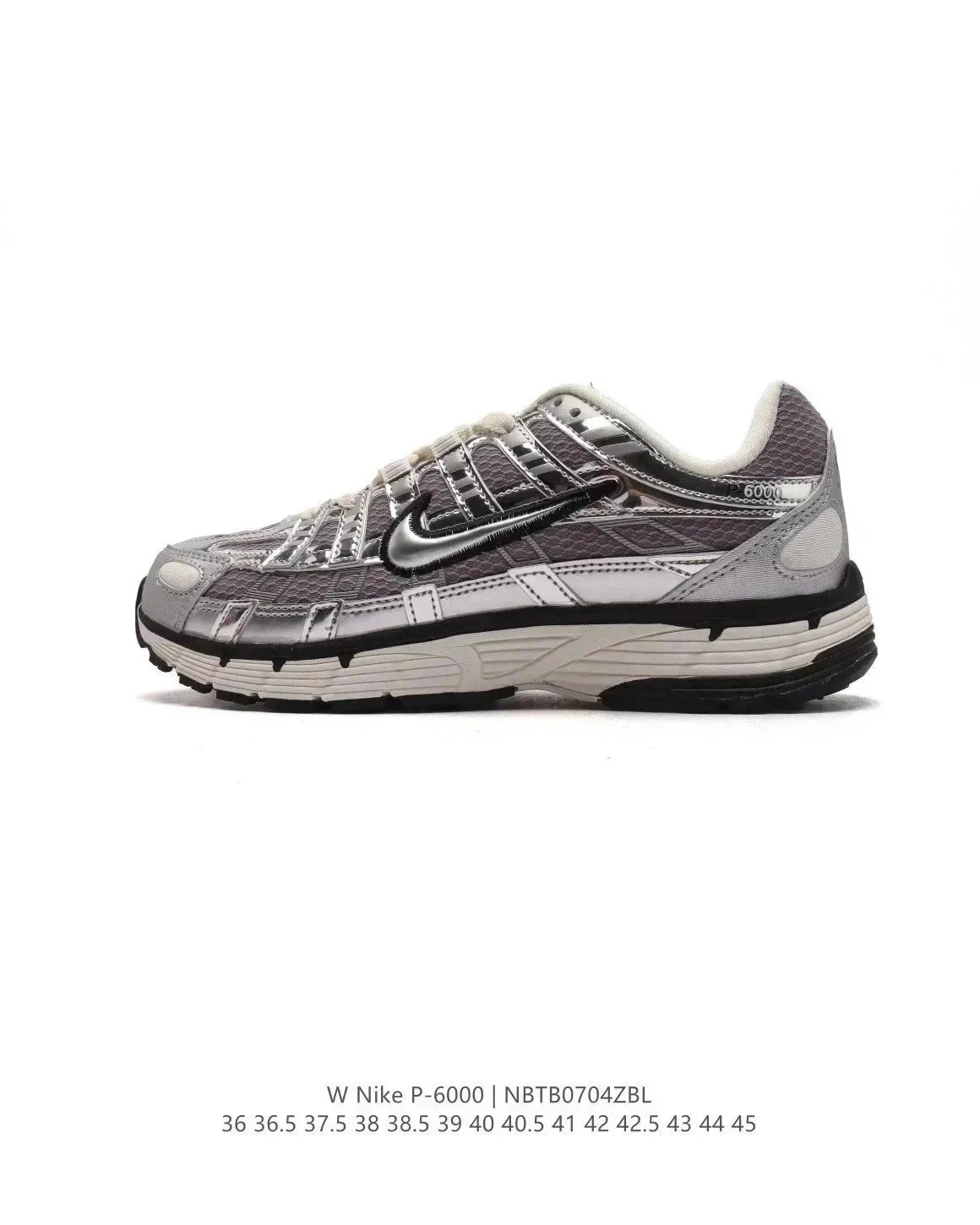 Nike P-6000 White/Red/Black Running Shoes - 5