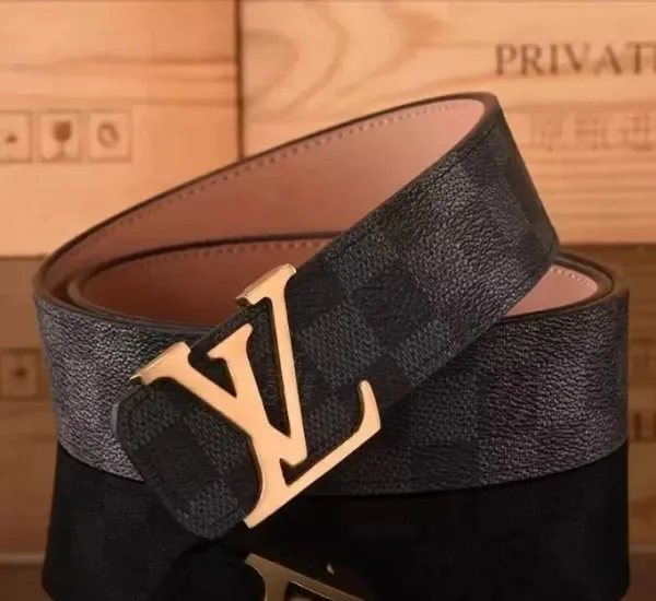 Louis Vuitton Damier Graphite Reversible Belt Black/Gray Leather Belt - 1