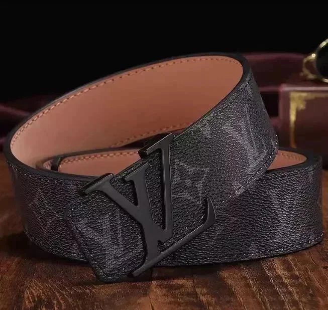 Louis Vuitton LV Initiales Belt Black Monogram Leather Belt - 1