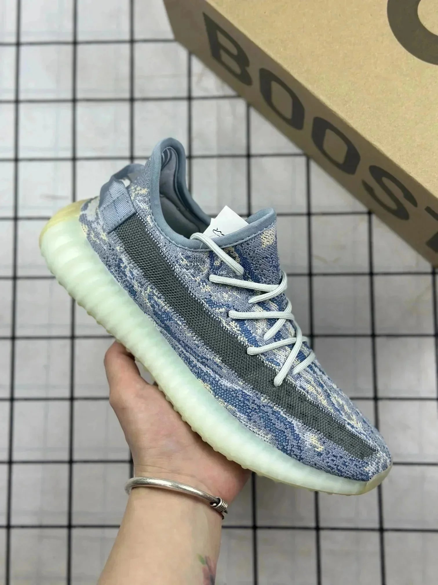 Adidas Yeezy Boost 350 V2 Zebra Blue Sneakers