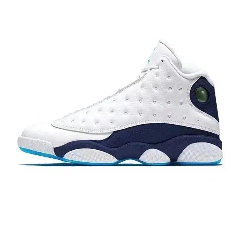 Air Jordan 13 Retro White Navy Turquoise Sneakers