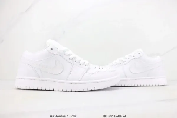 Air Jordan 1 Low White Sneakers - 1