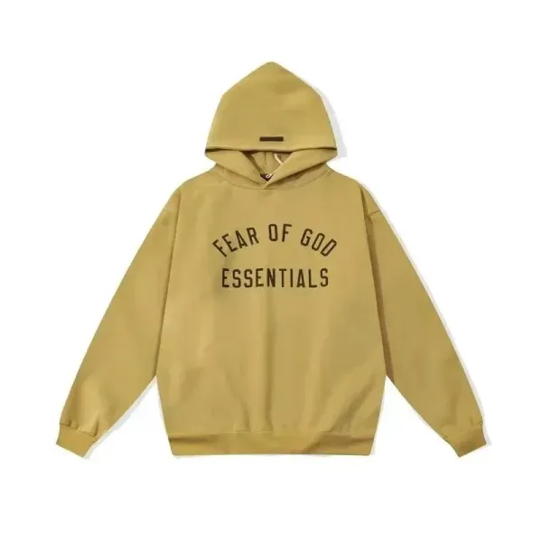 Fear of God Essentials Khaki Hoodie - 1