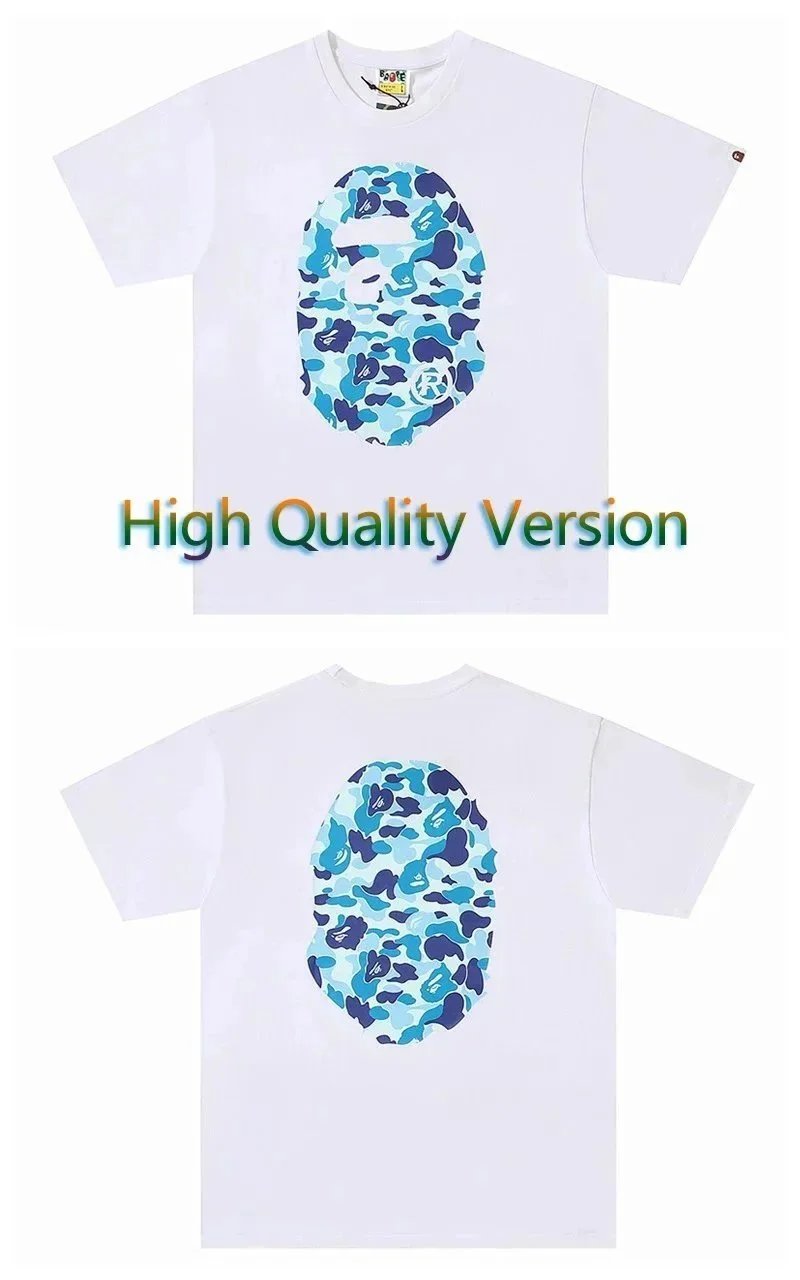 A Bathing Ape Camo Ape Head Purple Black T-Shirt - 3