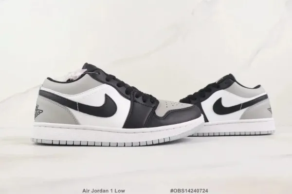 Air Jordan 1 Low Black White Mint Green Sneakers - 9
