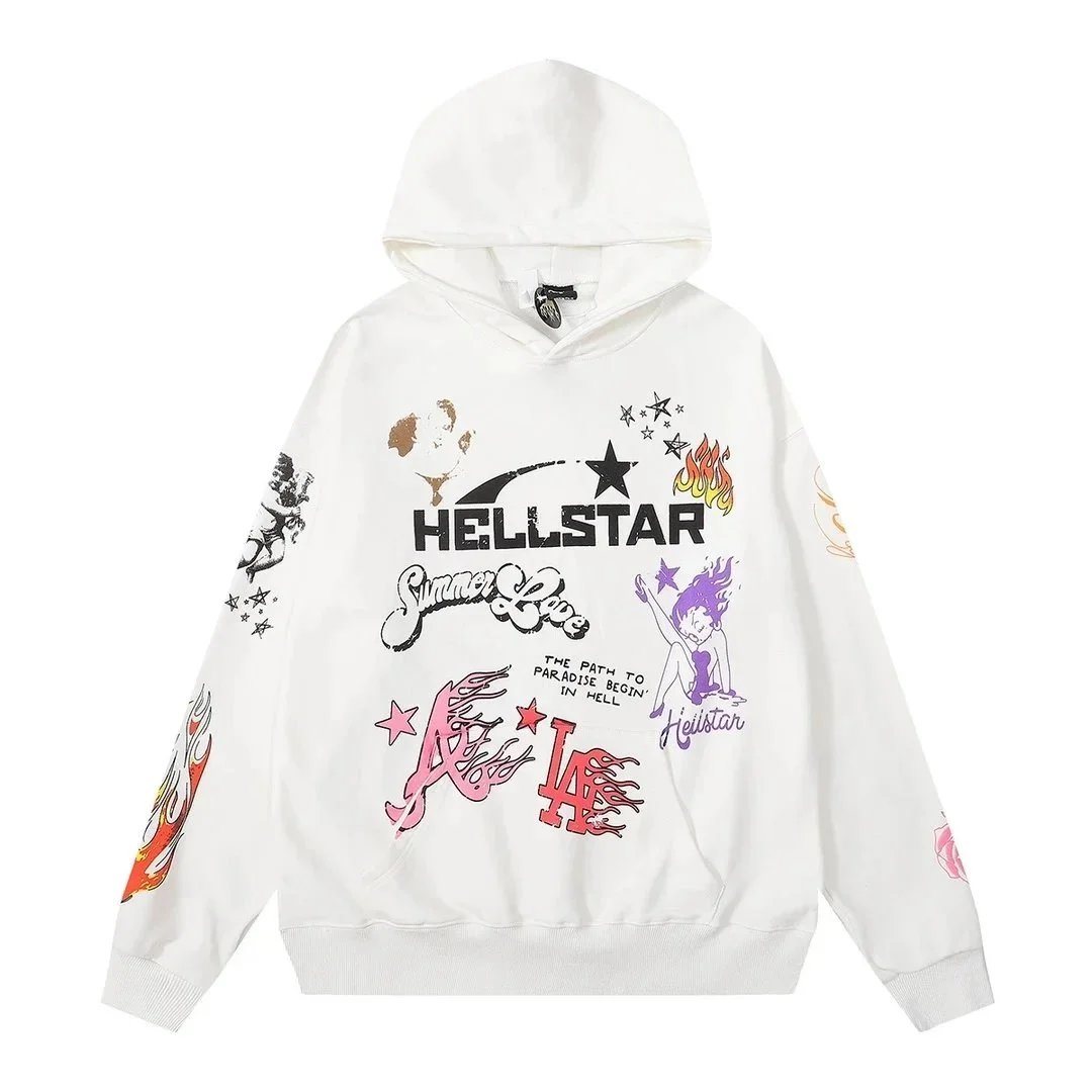 GRA Red Graphic Hoodie and Sweatpants Set - 3